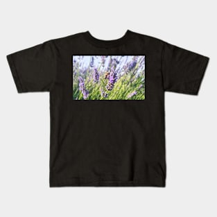 Honey Bee on Lavender Kids T-Shirt